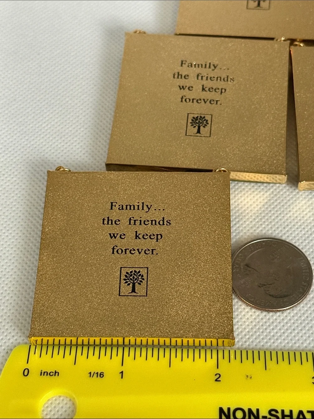 4  VTG Hallmark Green Enamel mini photo picture Frame Set Rhinestones